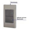 Código: 47840 Placa armada acero inox 2 interruptores 1.5 módulos, Lisboa PA-APDO15-LA