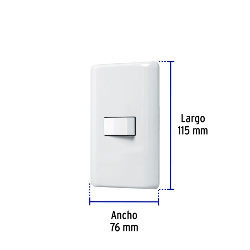 Código: 25084 Placa armada con 1 interruptor de 3 vías, Volteck Basic PA-APSE-EB