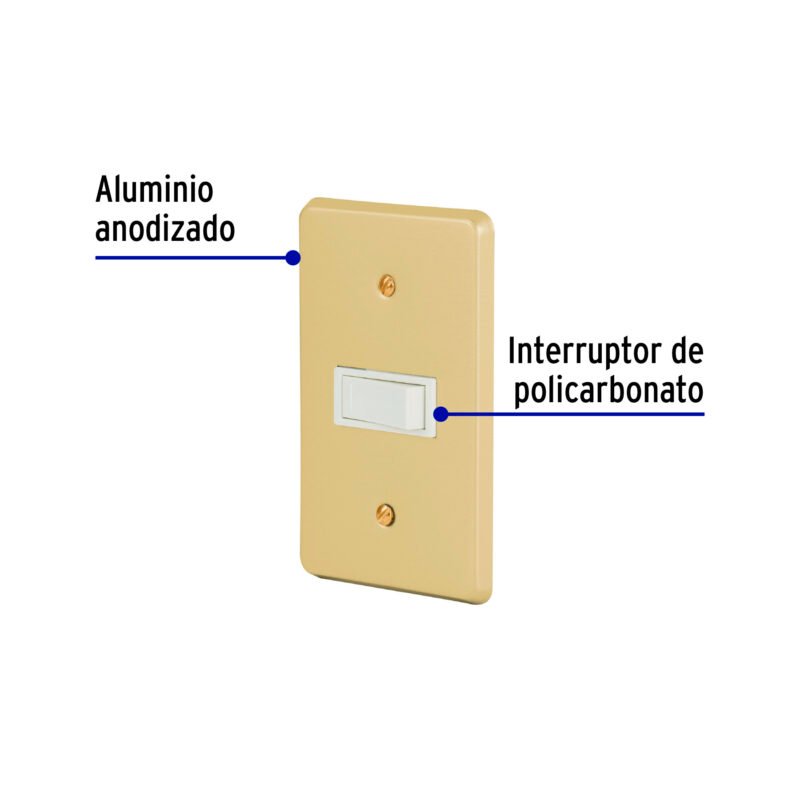 Código: 46386 Placa armada con interruptor sencillo, línea Económica PA-APSE-E