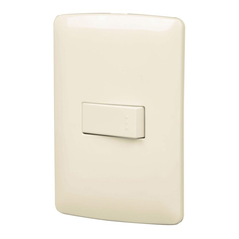 Código: 48661 Placa armada 1 interruptor escalera marfil, línea Italiana PA-APSE-EI