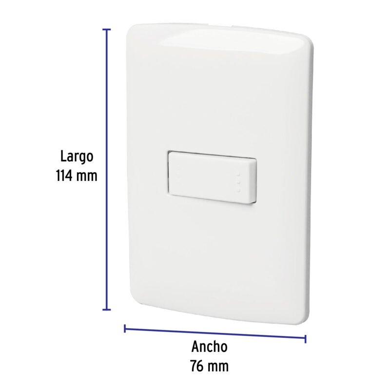 Código: 46460 Placa armada 1 interruptor escalera, blanco, línea Italiana PA-APSE-EIB