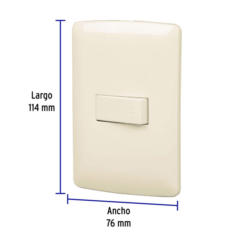 Código: 48661 Placa armada 1 interruptor escalera marfil, línea Italiana PA-APSE-EI