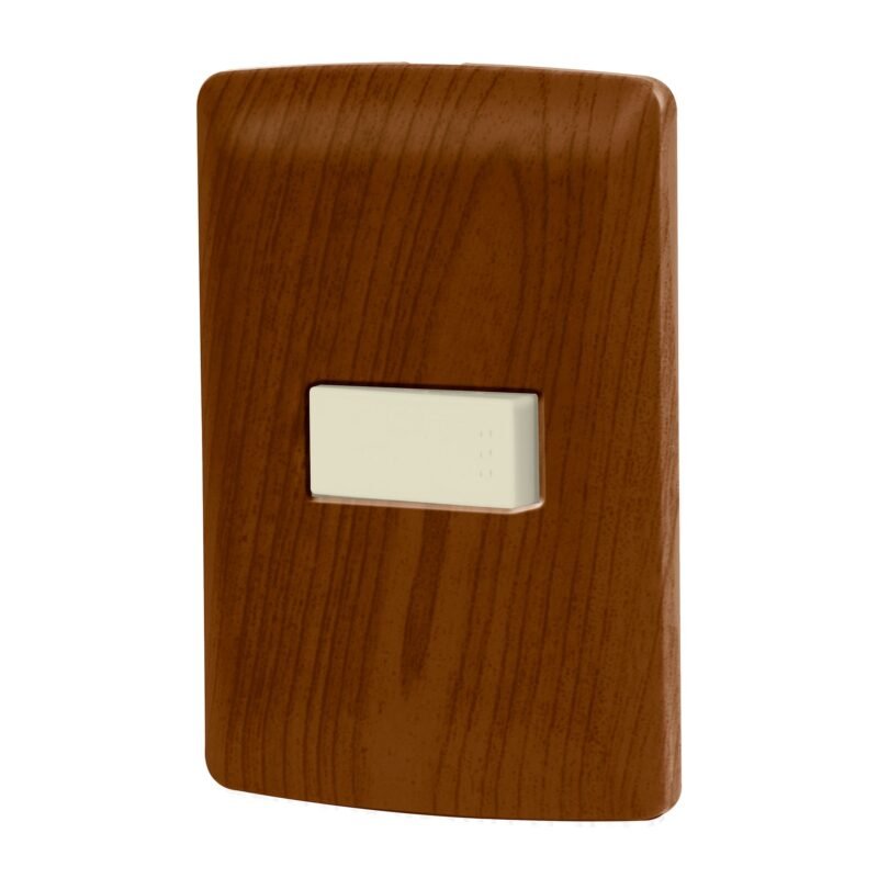 PA-APSE-EIM.jpg Código: 49924 Placa armada 1 interruptor escalera, madera, línea Italiana PA-APSE-EIM