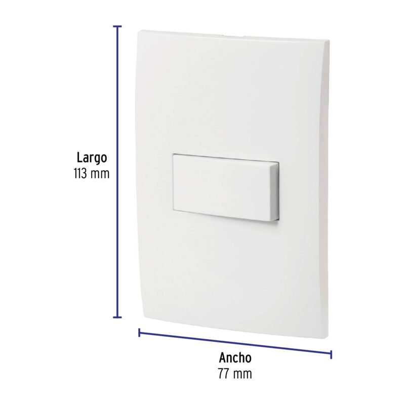 Código: 46493 Placa armada con interruptor escalera, línea Oslo, blanco PA-APSE-EOB