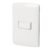 Código: 46459 Placa armada 1 interruptor sencillo, blanco, línea Italiana PA-APSE-IB