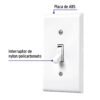 Código: 45952 Placa armada interruptor sencillo, línea Standard, blanco PA-APSE-SB