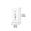 Código: 45952 Placa armada interruptor sencillo, línea Standard, blanco PA-APSE-SB