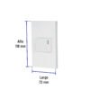 Código: 45592 Placa armada 1 interruptor, 1.5 módulos, Española, blanco PA-APSE15-EB