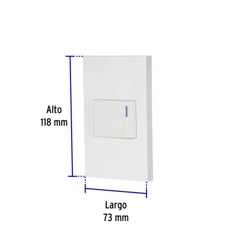 PA-APSE15-EBFC2.jpg Código: 45592 Placa armada 1 interruptor, 1.5 módulos, Española, blanco PA-APSE15-EB