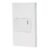 Código: 45600 Placa armada 1 interruptor de 3vías, 1.5mód, Española,blanco PA-APSE15-EEB
