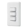 Código: 25083 Placa armada con 3 interruptores sencillos, Volteck Basic PA-APTR-B