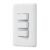 Código: 25083 Placa armada con 3 interruptores sencillos, Volteck Basic PA-APTR-B