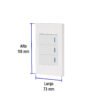 Código: 45606 Placa armada 3 interruptores 1de 3vías,1 mod,Española,blanco PA-APTR-EEB