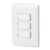 Código: 46463 Placa armada 3 interruptores sencillos,blanco,línea Italiana PA-APTR-IB
