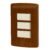 Código: 49933 Placa armada 3 interruptores sencillos,madera,línea Italiana PA-APTR-IM