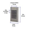 Código: 47836 Placa armada acero inox 3 interruptores 1 módulo, Lisboa PA-APTR-LA