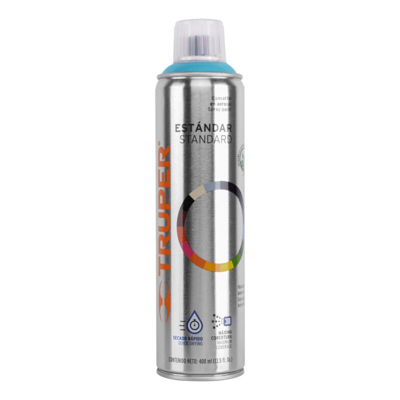 PA-AZ.jpg Código: 19039 Pintura en aerosol, azul, bote esbelto, 400 ml, Truper PA-AZ