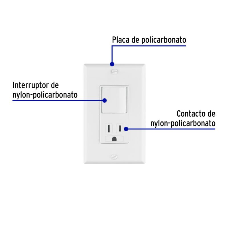 Código: 40018 Placa armada contacto e interruptor Classic, Volteck PA-COAP-CLP