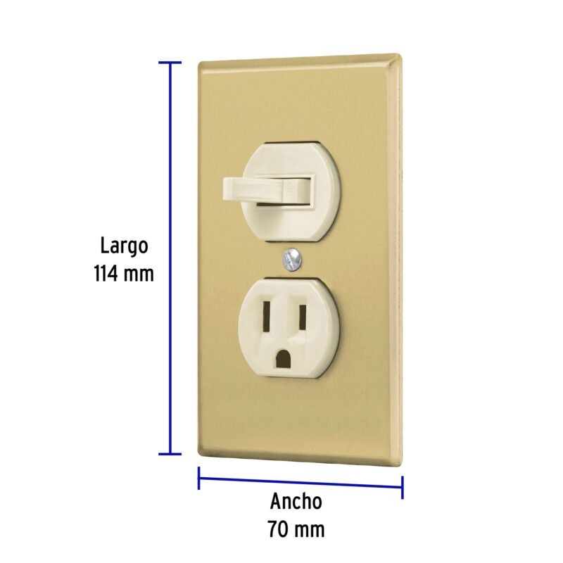 Código: 48495 Placa armada interruptor y contacto, línea Standard,aluminio PA-COAP-SA