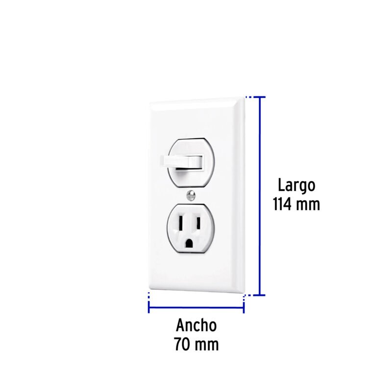 Código: 45950 Placa armada interruptor y contacto, línea Standard, blanco PA-COAP-SB