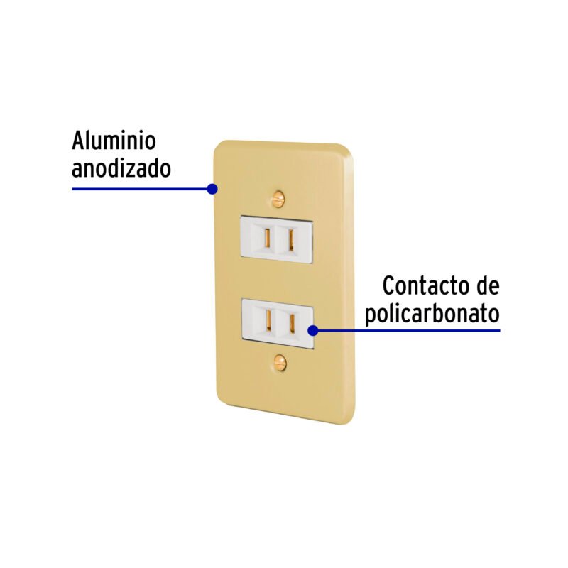 Código: 46390 Placa armada 2 contactos polarizados línea Económica PA-CODO-E