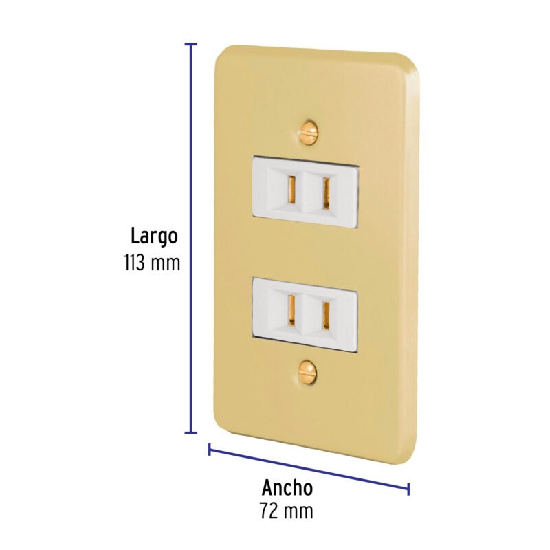 Código: 46390 Placa armada 2 contactos polarizados línea Económica PA-CODO-E