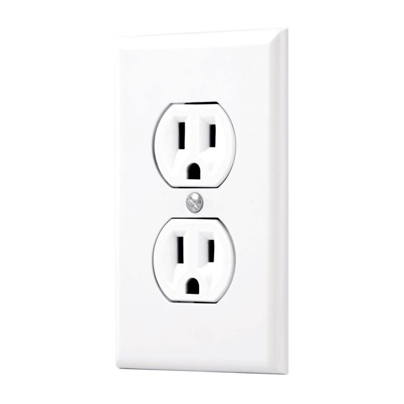 Código: 45954 Placa armada 2 contactos polarizados, línea Standard, blanco PA-CODO-SB