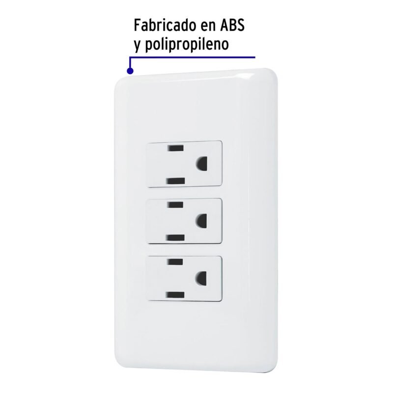 Código: 25082 Placa armada con 3 contactos, Volteck Basic PA-COTR-B