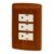 Código: 49944 Placa armada 3 contactos aterrizados, madera, línea Italiana PA-COTR-IM