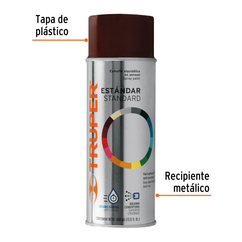PA-GU-2FC1.jpg Código: 102805 Pintura en aerosol, guinda, bote tradicional, 400 ml PA-GU-2