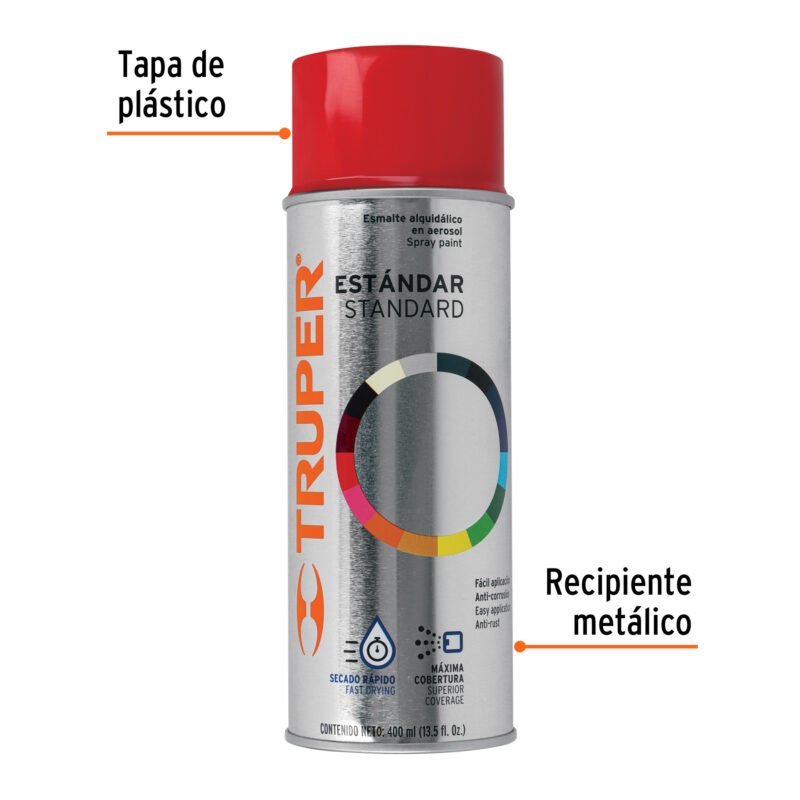 PA-RTX-2FC1.jpg Código: 102839 Pintura en aerosol, rojo taxi, bote tradicional, 400 ml PA-RTX-2