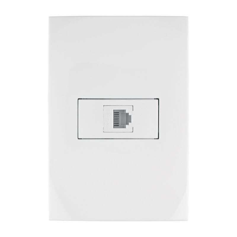 Código: 46541 Placa armada con entrada para teléfono, línea Oslo, blanco PA-TE-OB