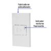 Código: 45604 Placa armada 1 interruptor de timbre,1.5mod, Española,blanco PA-TI-EB