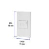 Código: 45604 Placa armada 1 interruptor de timbre,1.5mod, Española,blanco PA-TI-EB