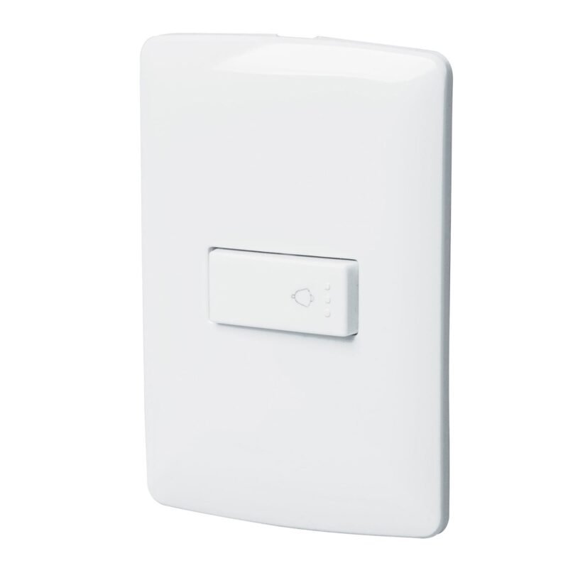 Código: 46465 Placa armada con timbre, blanco, línea Italiana., Volteck PA-TI-IB