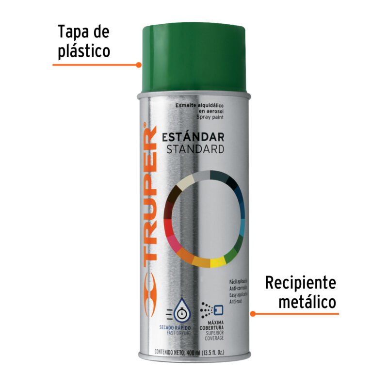 PA-VH-2FC1.jpg Código: 102832 Pintura en aerosol, verde hoja, bote tradicional, 400 ml PA-VH-2