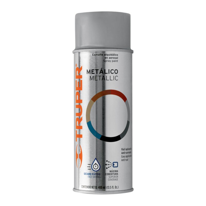 PAM-PL-2.jpg Código: 102843 Pintura en aerosol, plata metálico, bote tradicional, 400 ml PAM-PL-2
