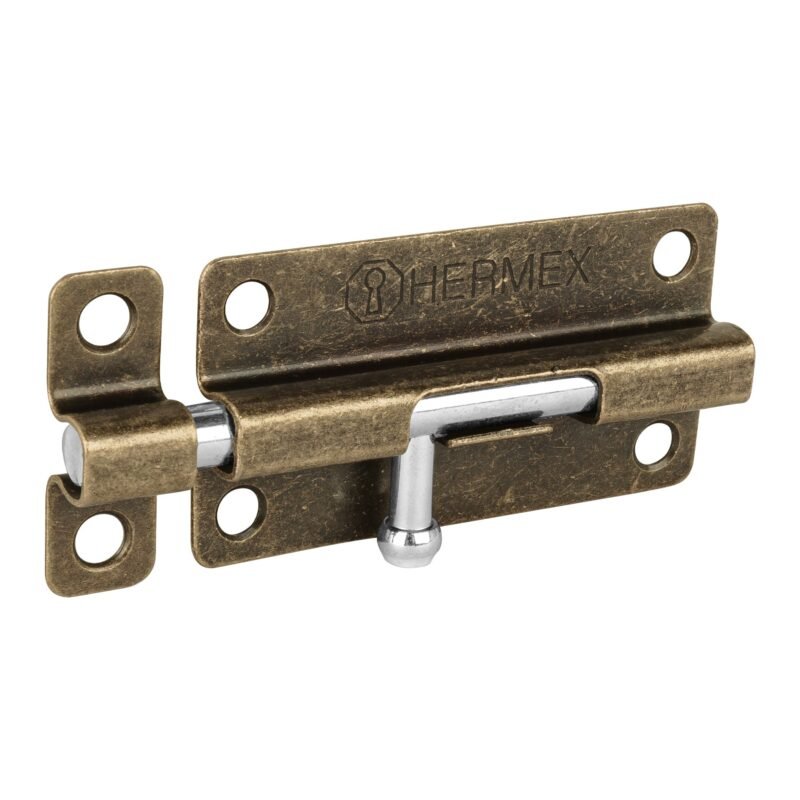 PAS-42.jpg Código: 45726 Pasador de barril de acero latón antiguo 4', HERMEX PAS-42