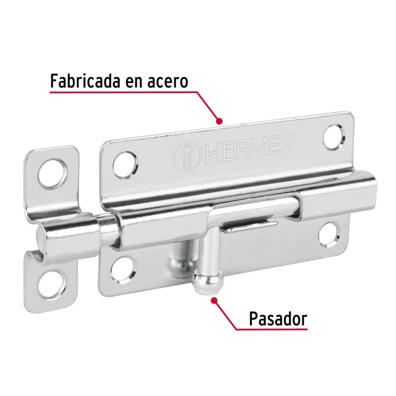 Código: 45731 Pasador de barril de acero cromo 4', HERMEX PAS-43
