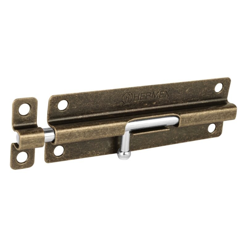 PAS-62.jpg Código: 45724 Pasador de barril de acero latón antiguo 6', HERMEX PAS-62