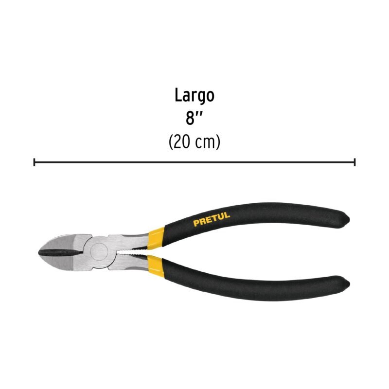 PCD-8PFC2.jpg Código: 22639 Pinza de corte diagonal 8' mango de PVC, Pretul PCD-8P