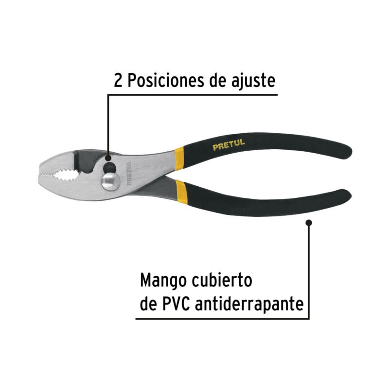 PCH-8PFC1.jpg Código: 22654 Pinza de chofer 8' mango de PVC, Pretul PCH-8P