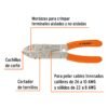 Código: 17353 Pinza 9' pela cables, 26 a 10 AWG, TRUPER PE-CA-9