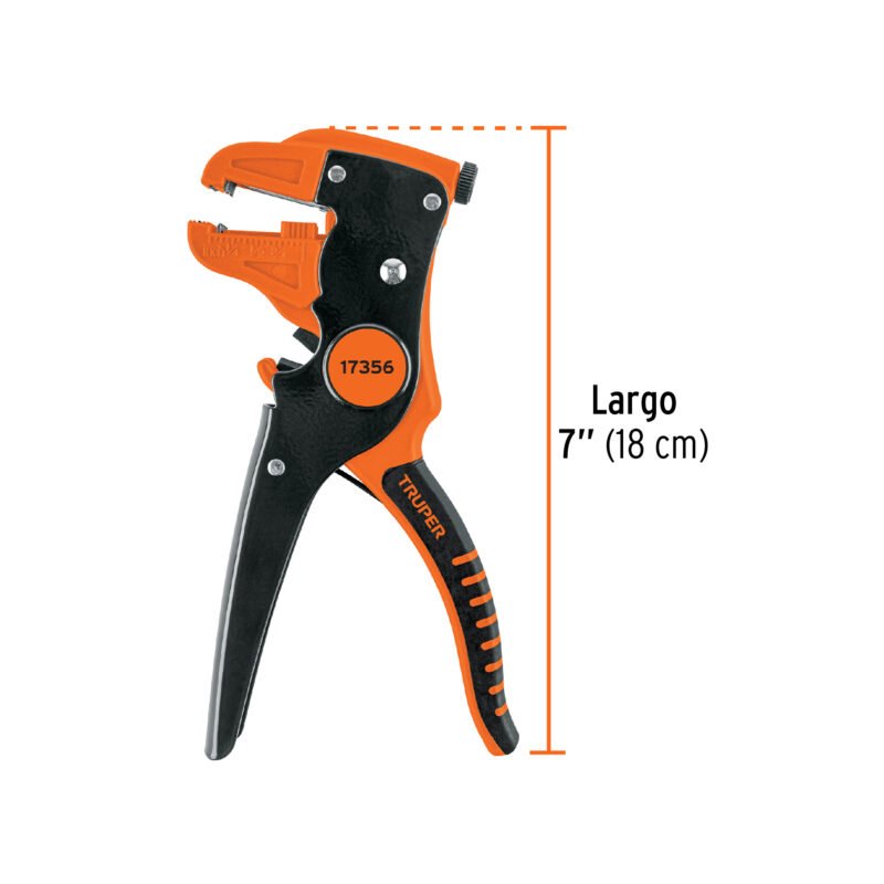 PE-CAFC2.jpg Código: 103158 Pinza 7' pela cables automática, 24 a 10 AWG, TRUPER PE-CA