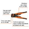 PEC-AUTFC1.jpg Código: 17360 Pinza 8' pela cables automática, 22 a 10 AWG, TRUPER PEC-AUT
