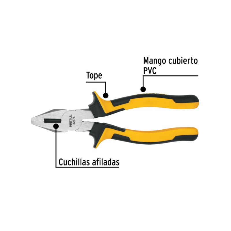 Código: 22676 Pinza para electricista 7' mango Comfort Grip, Pretul PEL-7PX