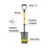 Código: 17152 Pala escarramán Tru Pro, puño 'Y', mango de fibra de vidrio PES-F