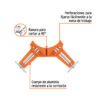 Código: 17690 Prensa esquinera de 3' profesional, cuerpo aluminio, Truper PESQ-3
