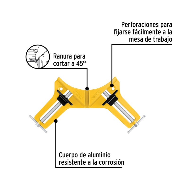 Código: 29012 Prensa esquinera de 3', cuerpo aluminio, Pretul PESQ-3P