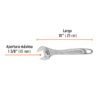 Código: 15507 Llave ajustable (perico) 10' profesional cromada, Expert PET-10C